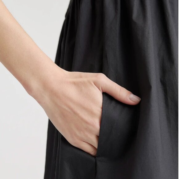 Quince - 100% Organic Cotton Sleeveless Maxi Dress in Black - Picture 7 of 9